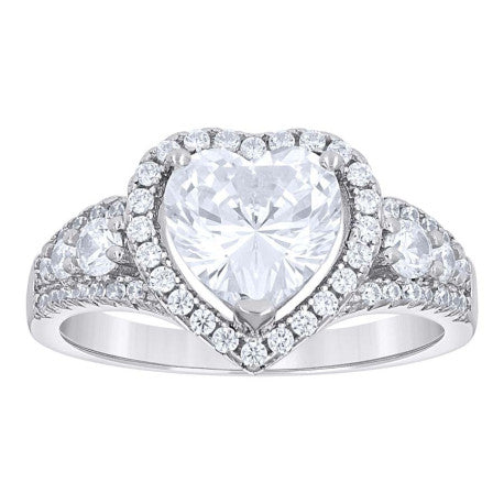 925 Sterling Silver Cz Ring S5-S10