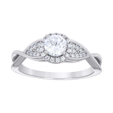925 Sterling Silver Cz Ring S5-S10