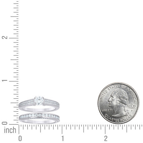 925 Sterling Silver Cz Ring S5-S10