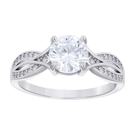 925 Sterling Silver Cz Ring S5-S10