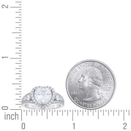 925 Sterling Silver Cz Ring S5-S10