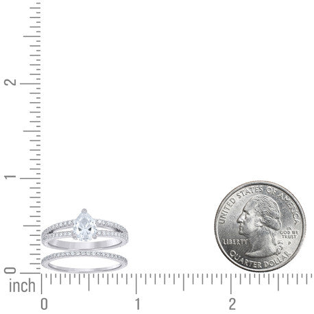 925 Sterling Silver Cz Ring S5-S10