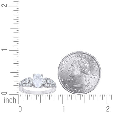 925 Sterling Silver Cz Ring S5-S10