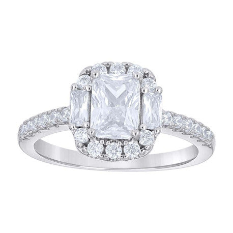 925 Sterling Silver Cz Ring S5-S10