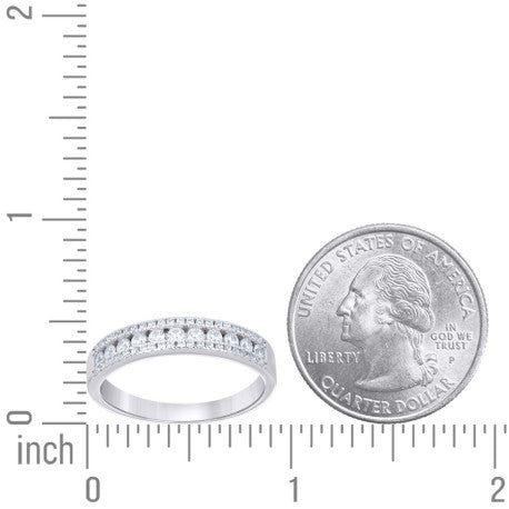 925 Sterling Silver Cz Ring S5-S10