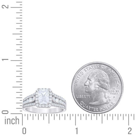 925 Sterling Silver Cz Ring S5-S10