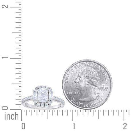 925 Sterling Silver Cz Ring S5-S10
