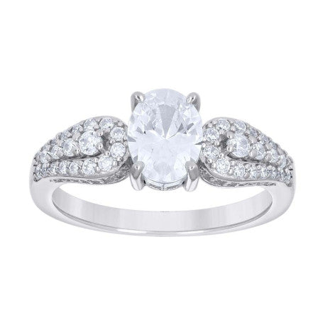 925 Sterling Silver Cz Ring S5-S10