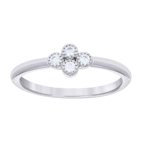 925 Sterling Silver Cz Ring S5-S9