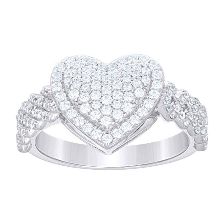 925 Sterling Silver Cz Ring S5-S9