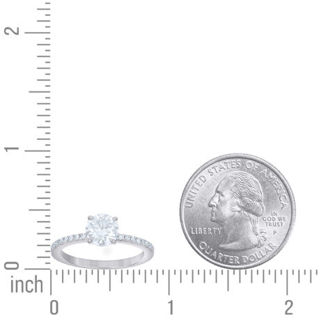 925 Sterling Silver Cz Ring S5-S9