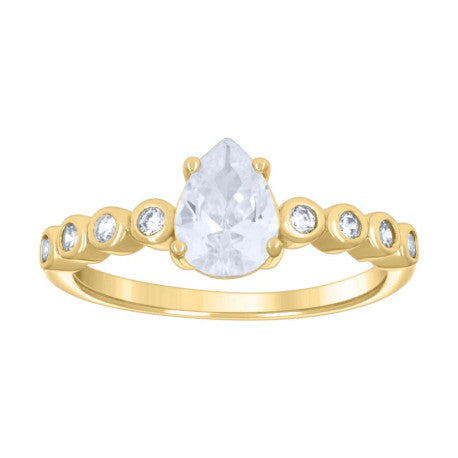 925 Sterling Silver Cz Ring S5-S9