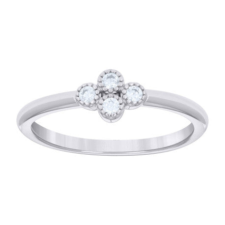 925 Sterling Silver Cz Ring S5-S9