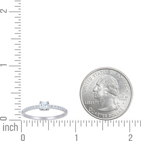925 Sterling Silver Cz Ring S5-S9
