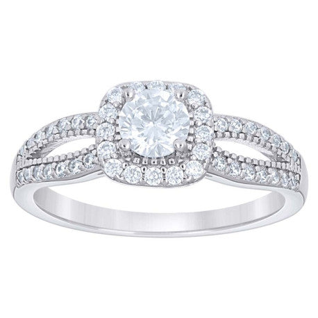 925 Sterling Silver Cz Ring S6-S10