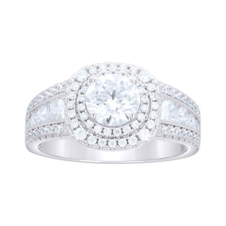 925 Sterling Silver Cz Ring S6-S10