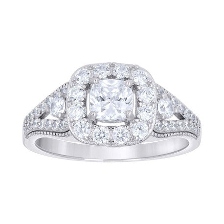 925 Sterling Silver Cz Ring S6-S10