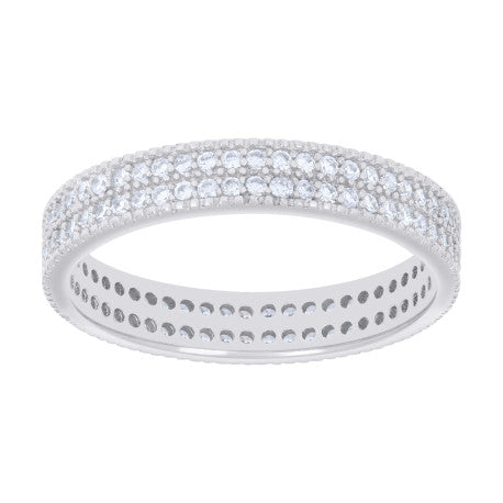 925 Sterling Silver Cz Ring S6-S10