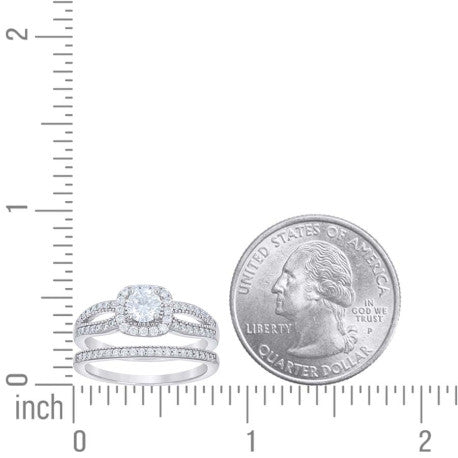 925 Sterling Silver Cz Ring S6-S10