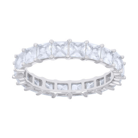 925 Sterling Silver Cz Ring S6-S10