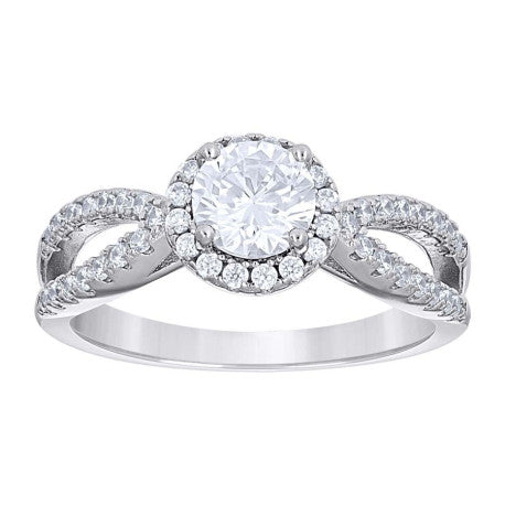 925 Sterling Silver Cz Ring S6-S10