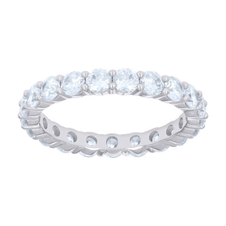 925 Sterling Silver Cz Ring S6-S10
