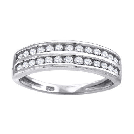 925 Sterling Silver Cz Ring S6-S10