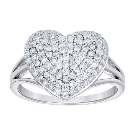 925 Sterling Silver Cz Ring S6-S10