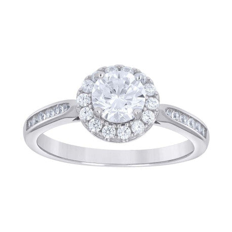 925 Sterling Silver Cz Ring S6-S10