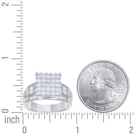 925 Sterling Silver Cz Ring S6-S10