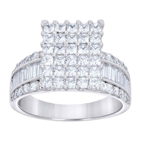 925 Sterling Silver Cz Ring S6-S10