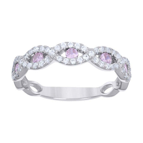 925 Sterling Silver Cz Ring S6-S9