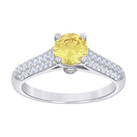 925 Sterling Silver Cz Ring S6-S9