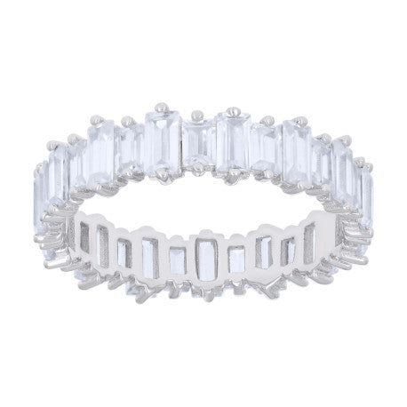 925 Sterling Silver Cz Ring S6-S9