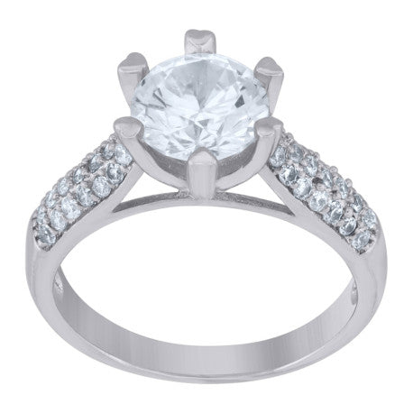 925 Sterling Silver Cz Ring S6-S9