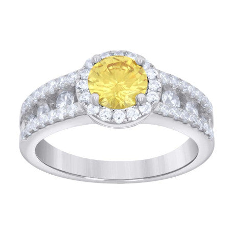 925 Sterling Silver Cz Ring S6-S9