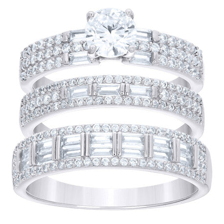 925 Sterling Silver Cz Ring S6-S9