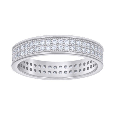 925 Sterling Silver Cz Ring S6-S9