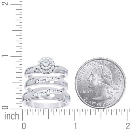 925 Sterling Silver Cz Ring S6-S9