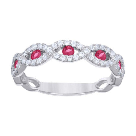925 Sterling Silver Cz Ring S6-S9