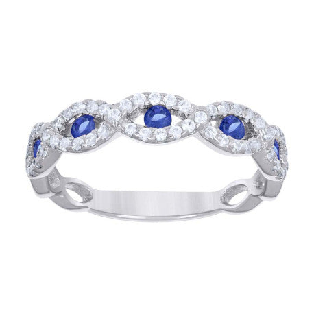 925 Sterling Silver Cz Ring S6-S9