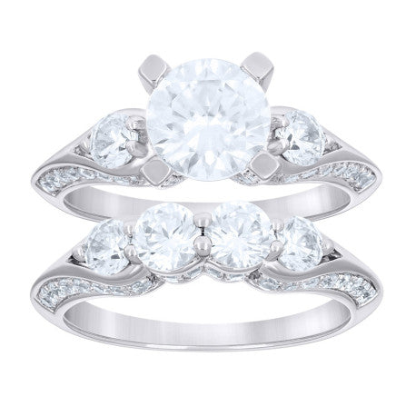 925 Sterling Silver Cz Ring S6-S9