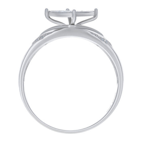 925 Sterling Silver Cz Ring S6-S10