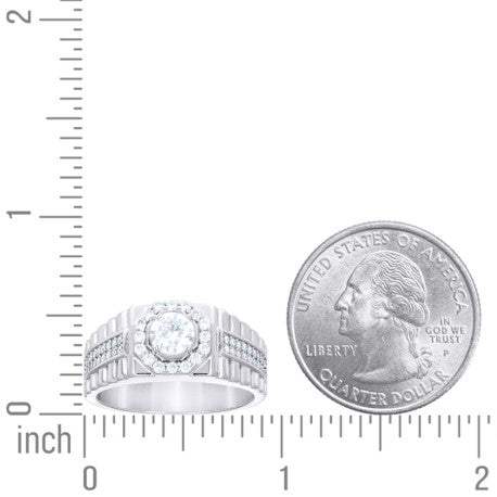 925 Sterling Silver Cz Ring S7-S10