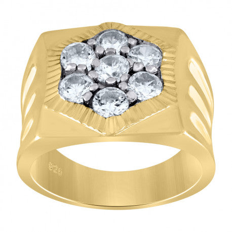 925 Sterling Silver Cz Ring S7-S12