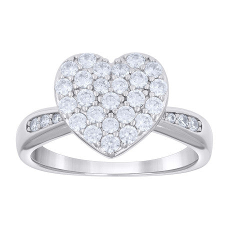 925 Sterling Silver Cz Ring S7-S9