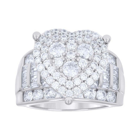 925 Sterling Silver Cz Ring S7-S9
