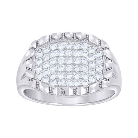 925 Sterling Silver Cz Ring S8-S13