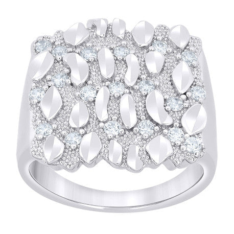 925 Sterling Silver Cz Ring S8-S13
