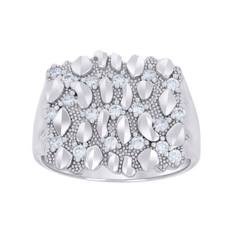 925 Sterling Silver Cz Ring S8-S13